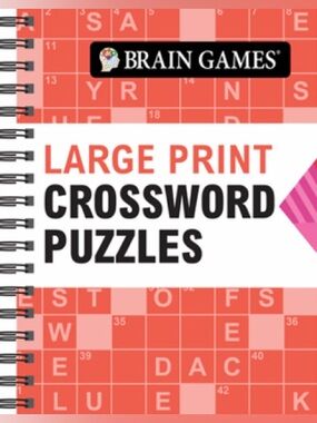 BRAIN GAMES Spiral Book Large Print: Crossword Puzzles (384 Pages)